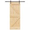 vidaXL Ușă glisantă cu set de feronerie 80x210 cm, lemn masiv de pin