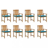 vidaXL Scaune de grădină cu perne 8 buc. lemn masiv de acacia 3078170