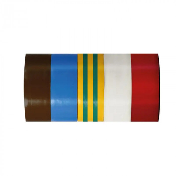 Benzi Izolatoare Proline Multicolor 19x0.13 mm 10 m 5/Set