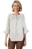 Bluza Dama Rody S Forever RA25 Alb Crystal, Marimea M, Bumbac, Broderie Traditionala, Tip Ie, Maneca Lunga