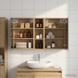 vidaXL Set dulap baie pentru 3 pcs 106 x 16 x 62,5 cm Lemn compozit 3403799