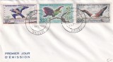 FILATELIE TEMATICA - PLIC REPUBLICA CENTRAFRICANA FDC TEMATICA PASARI PAPAGALI VULTURI, Fauna, Stampilat