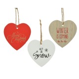 Cumpara ieftin Decoratiune - Plywood Heart with Hanger - mai multe modele | Kaemingk