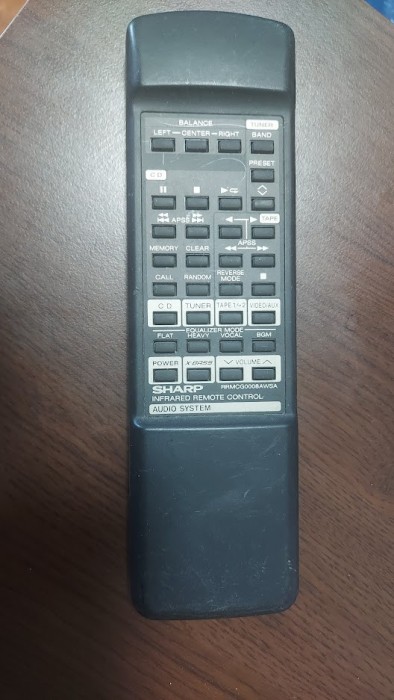TELECOMANDA SHARP RRMCG0008AWSA PENTRU COMBINA AUDIO .