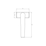 Maner ferestre DK maro pentru ferestre tip DK, dimensiune 22