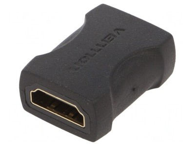 Adaptor HDMI 1.4 Negru Soclu Ambele Părți foto