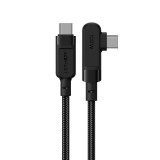Cablu Unghiular Acefast USB Tip C - USB Tip C 2m, 100W (20V / 5A) Negru (C5-03 Negru) C5-03-C-C BLACK