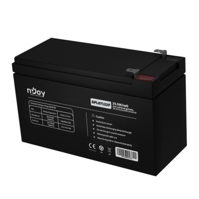 Acumulator nJoy GPL07122F 12V 22.72W/cell, Capacitate 22.72W/cell evaluat la 1,65V/cell@15 foto