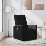 VidaXL Fotoliu rabatabil, negru, material textil