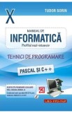 Informatica. Tehnici de programare Pascal si C++ - Clasa 10 - Manual - Tudor Sorin