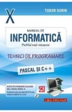 Informatica. Tehnici de programare Pascal si C++ - Clasa 10 - Manual - Tudor Sorin