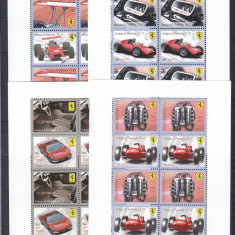 Antigua & Barbuda - Automobile - FERRARI - 4 BL- MNH