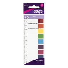 Etichete Indexare Strigo Adezive, 8 Paduri, 120 File, Multicolor, 45A 12 mm