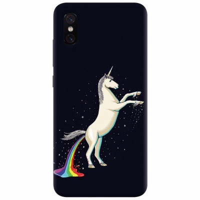 Husa silicon pentru Xiaomi Mi 8 Pro, Unicorn Shitting Rainbows foto