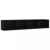 VidaXL Raft de perete pentru CD-uri, negru, 100 x 18 x 18 cm, PAL
