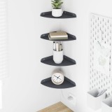 vidaXL Raft suspendat cu raft 4 pcs Antracit 18 x 18 x 2 cm 8004091