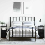 vidaXL Dulap de noapte cu sertar 2 pcs Stejar negru 30 x 60 x 60 cm