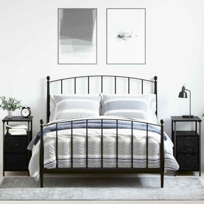 vidaXL Dulap de noapte cu sertar 2 pcs Stejar negru 30 x 60 x 60 cm foto