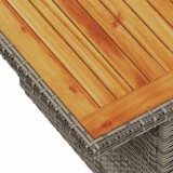 Cumpara ieftin Gossi set canapele gradina cu perne 7 piese gri poliratan/lemn acacia