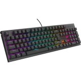 Tastatura gaming mecanica cu fir Genesis Thor 303, iluminare RGB, switch Tactile, switch model Outemu Brown, numar taste 104, 11 butoane multimedia, l
