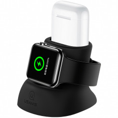 Suport Birou Usams ZJ051 pentru Apple Watch / Apple AirPods, Gri