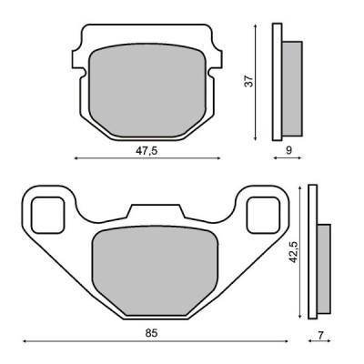 Placute frana Keeway 50-125/ Peugeot Buxy RS /Elyseo /Speedfight LC Cod Produs: MX_NEW 225100040RM foto
