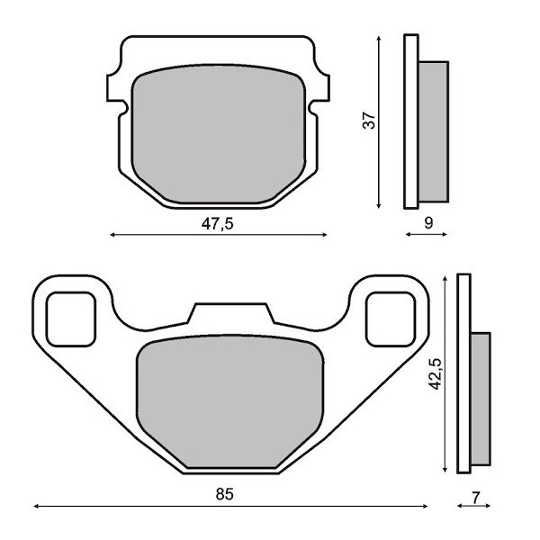 Placute frana Keeway 50-125/ Peugeot Buxy RS /Elyseo /Speedfight LC Cod Produs: MX_NEW 225100040RM