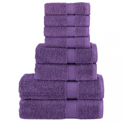 Set de prosoape premium SOLUND, 8 piese, violet, 600 g/m&amp;sup2; foto