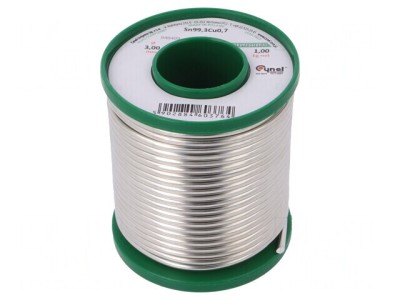 S&amp;acirc;rmă de lipit fără plumb Sn99,3Cu0,7 3mm 1kg foto