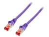 Cablu patch Goobay S/FTP Cat6 violet 1m, ecranat, conductor cupru, izolație LSZH, 4x2x28AWG