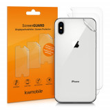 Set 3 Folii de protectie pentru Apple iPhone XS Max, Kwmobile, Spate, Transparenta, 45920.5