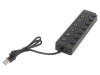 Hub USB 7 Porturi USB 2.0/3.1 Negru, Gembird