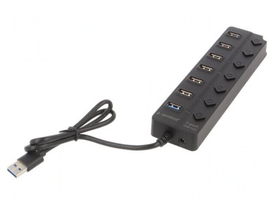 Hub USB 7 Porturi USB 2.0/3.1 Negru foto
