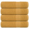 VidaXL Prosoape de baie 4 buc Aur 100x150 cm 360 g/m&sup2; 100% bumbac