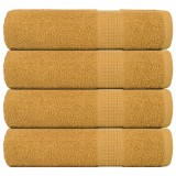 VidaXL Prosoape de baie 4 buc Aur 100x150 cm 360 g/m&sup2; 100% bumbac