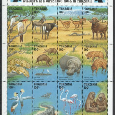 TANZANIA 1993 FAUNA PASARI SI ANIMALE SALBATICE