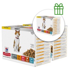 Hill&amp;amp;#039;s Science Plan Feline Young Adult Sterilised Pui &amp;amp;amp; Pe?te &amp;amp;amp; Pastrav &amp;amp;amp; Curcan 12 x 85 g, 2+1 GRATUIT foto