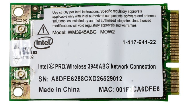 27.Modul/Placa retea wifi wireless wifi laptop CCAH08LP0120T1