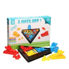 Joc Interactiv pentru Copii, Cyrax, 3 Hats Off, Tabla de Joc, Figurine Palarii, +3 Ani, Multicolor