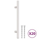 Cumpara ieftin Manere de dulap, 20 buc., argintiu, 128 mm, otel inoxidabil