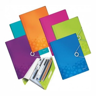 Mapa plastic tip proiect cu 6 compartimente LEITZ WOW A4 foto
