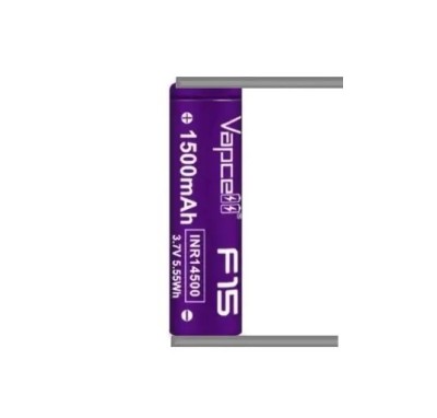 Acumulator 14500 cu lamele sudate in U 3.7V VAPCELL F15 INR14500 1500mAh descarcare 3A foto