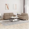 VidaXL Set de canapele cu perne, 2 piese, cappuccino, piele ecologică 3201362