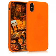 Husa pentru Apple iPhone X / iPhone XS, Silicon, Portocaliu, 46270.69