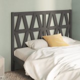 vidaXL Tăblie de pat, gri, 126x4x100 cm, lemn masiv de pin