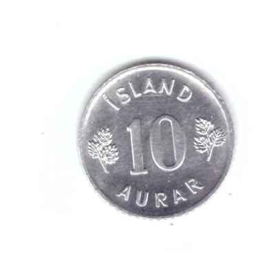 Moneda Islanda 10 aurar 1974, stare foarte buna, cu luciu foto