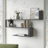 Raft de perete Kitee 71,5x120x14,5cm pal beton [en.casa] HausGarden Leisure, [en.casa]
