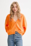 American Vintage cardigan de l&acirc;nă culoarea portocaliu, light, RAX19C