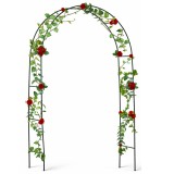 Pergola de gradina pentru plante cataratoare, otel verde, 140x38x240 cm