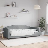 VidaXL Cadru de pat, gri deschis, 90x190 cm, material textil